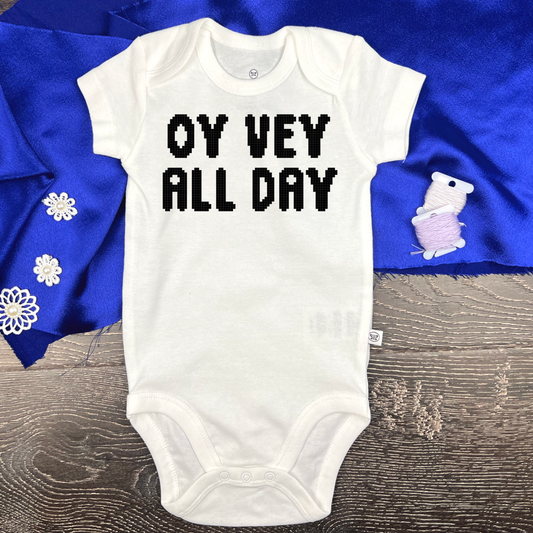 Funny Yiddish Cross-Stitch Pattern: Oy Vey Every Day
