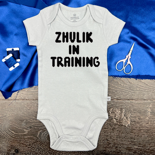 Funny Jewish Cross-Stitch Pattern: Yiddish "Zhulik" Little Baby Boy Gift