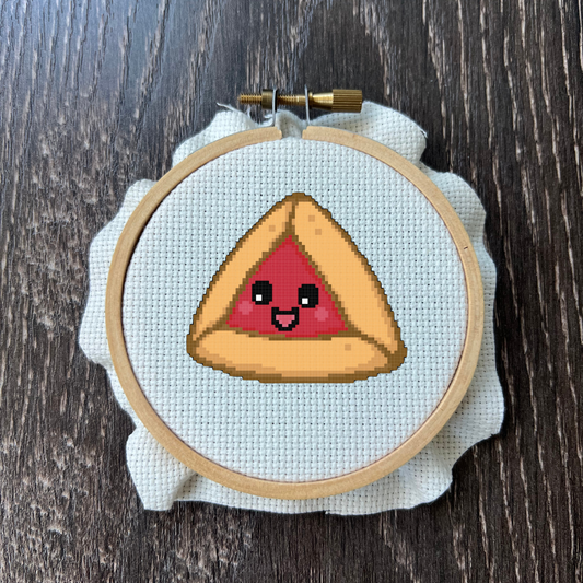 Raspberry Hamantaschen Cross-Stitch Electronic Pattern