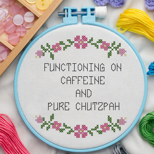 Pure Chutzpah: Funny Yiddish Cross-Stitch Pattern