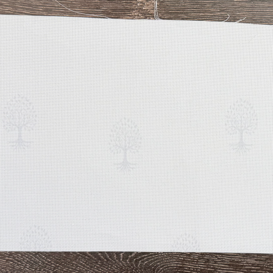 Tree of Life Printed Aida Cloth with Sparkles – Judaica Heritage Stitching Fabric