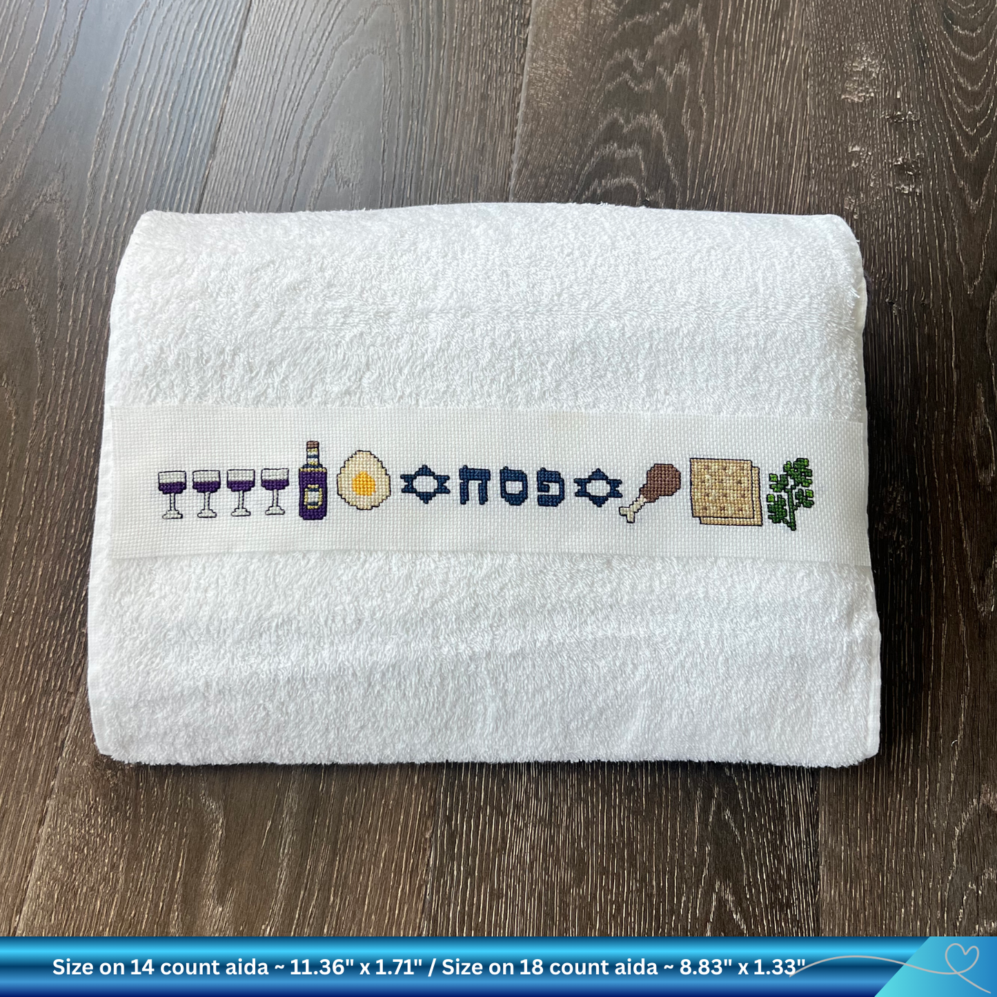 Passover Cross Stitch Pattern: Pesach Hand Towel