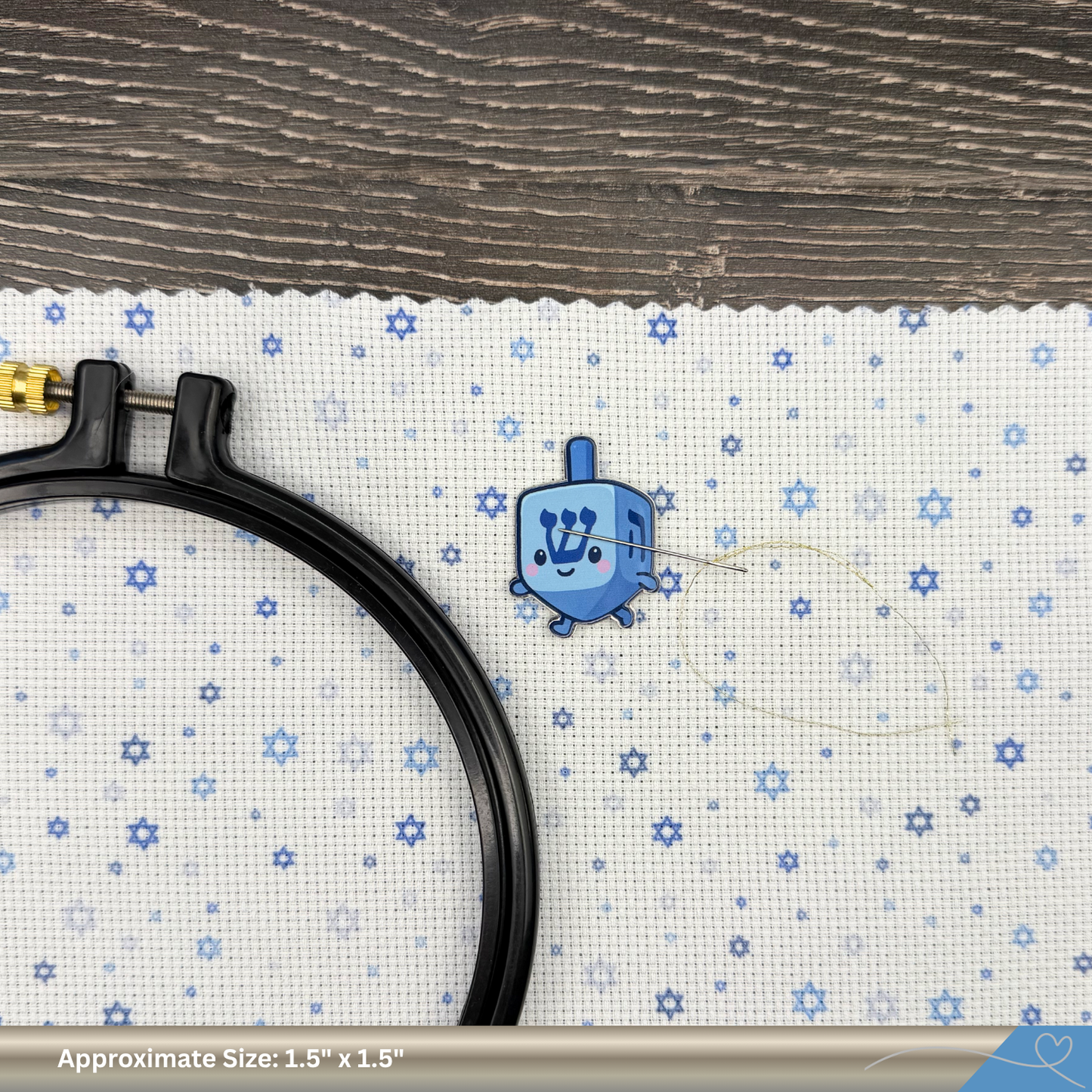 Hanukkah Dreidel Needle Minder: Needlecraft Accessory