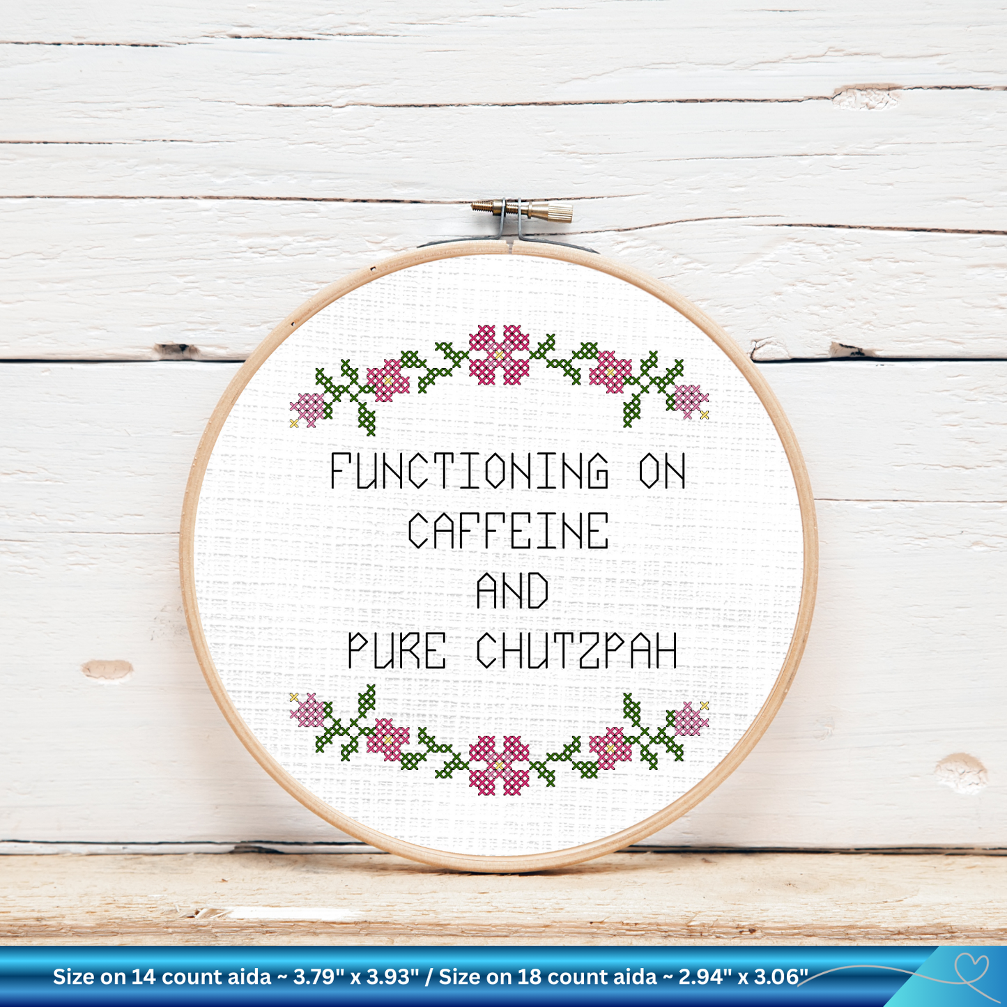 Pure Chutzpah: Funny Yiddish Cross-Stitch Pattern