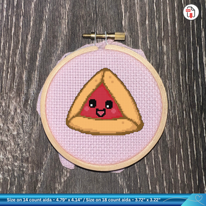 Raspberry Hamantaschen Cross-Stitch Electronic Pattern