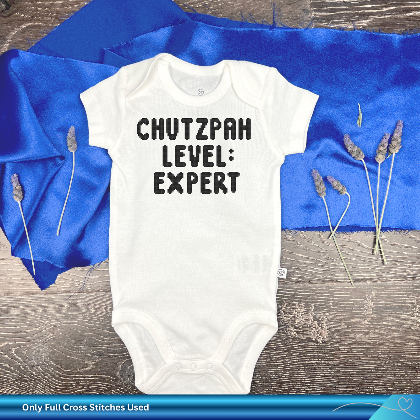 Funny Yiddish Cross Stitch Pattern: Jewish Newborn Baby Gift
