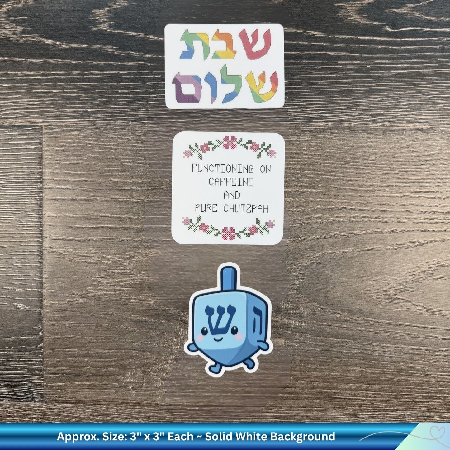 Jewish Cross-Stitch Vinyl Sticker Pack
