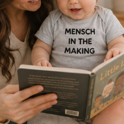 Mensch in the Making Embroidered Baby Bodysuite