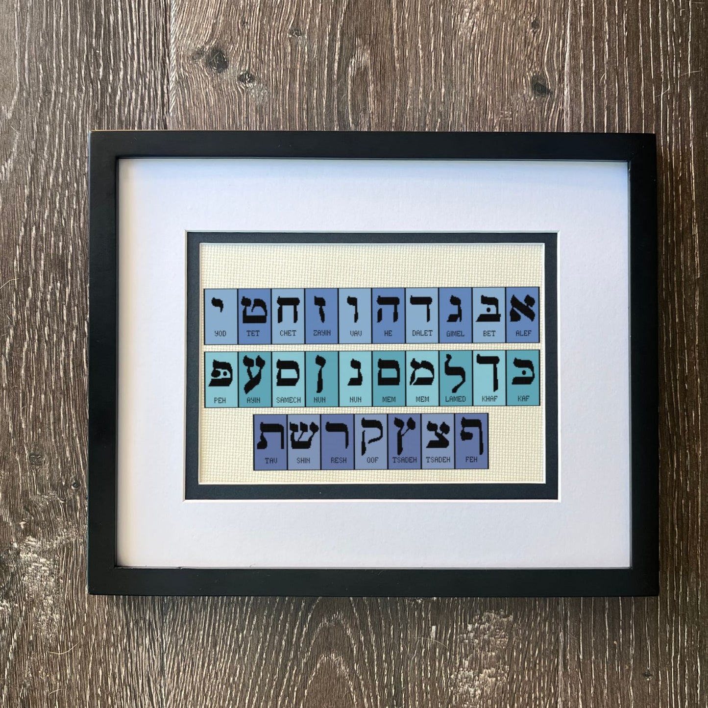 Hebrew Alphabet Cross-Stitch Pattern Pack — Two Aleph-Bet Styles | Judaica ABC Sampler PDF