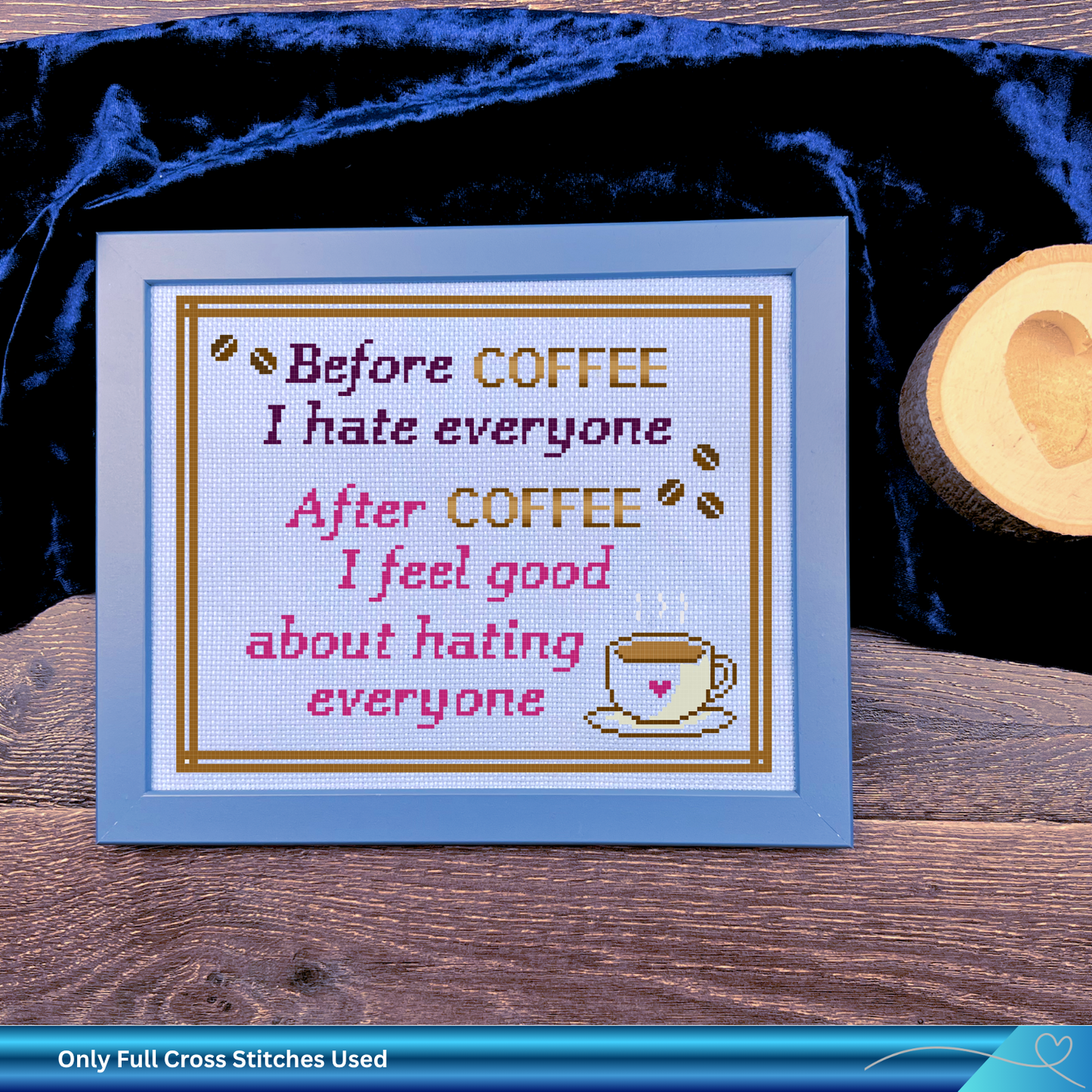 Before Coffee Cross-Stitch Pattern PDF