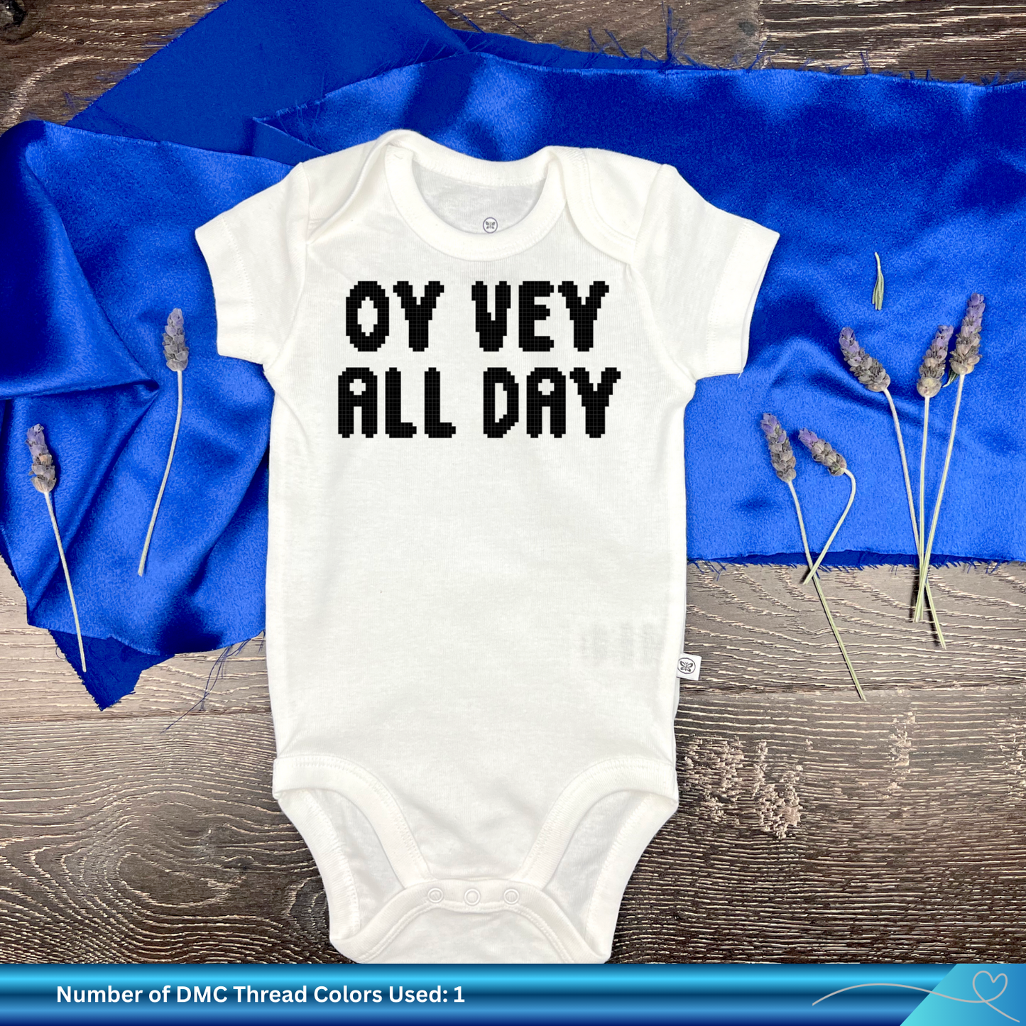 Funny Yiddish Cross-Stitch Pattern: Oy Vey Every Day