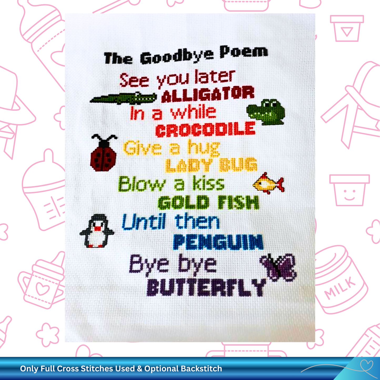 See You Later Alligator Cross-Stitch Pattern: New Baby Room Decor