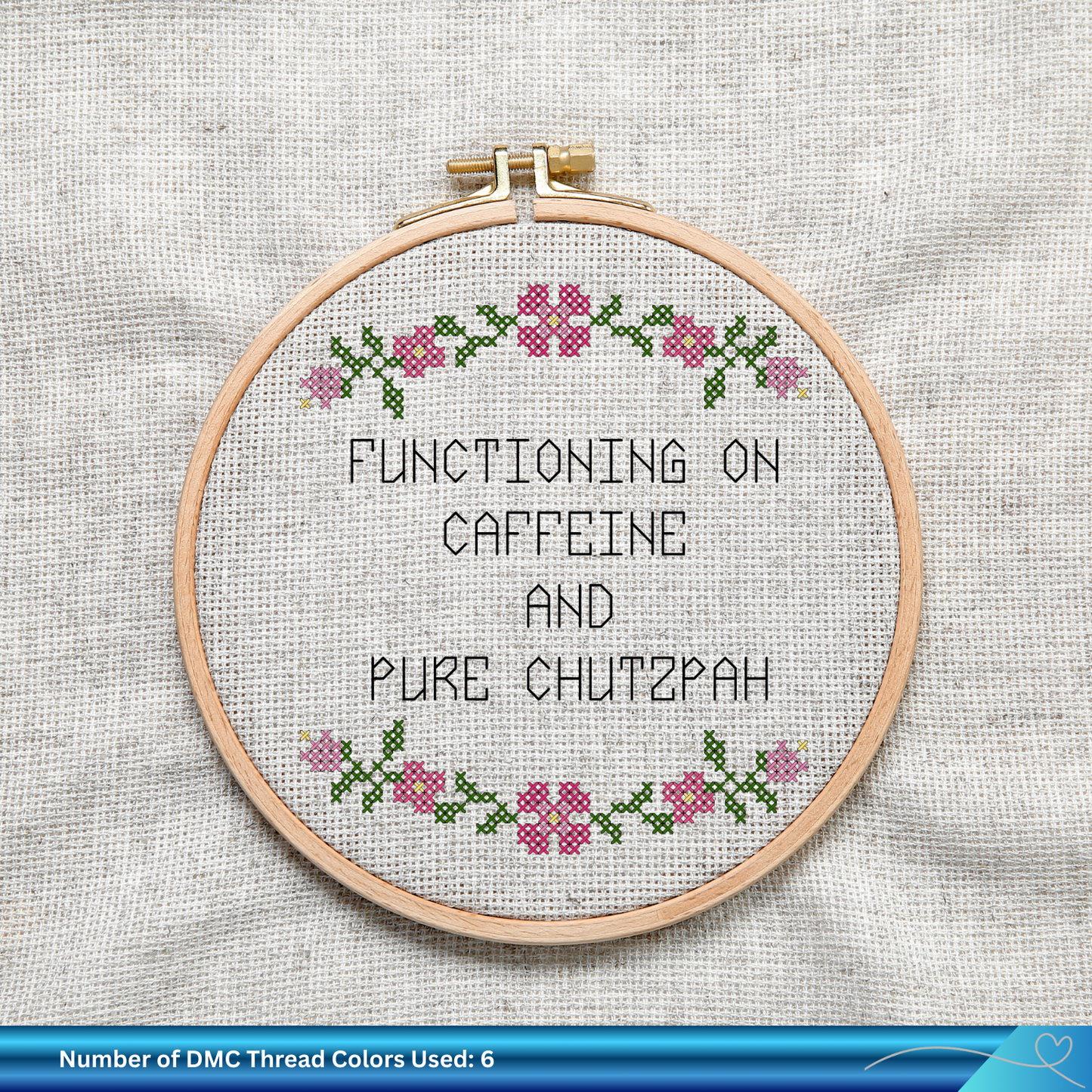 Pure Chutzpah: Funny Yiddish Cross-Stitch Pattern