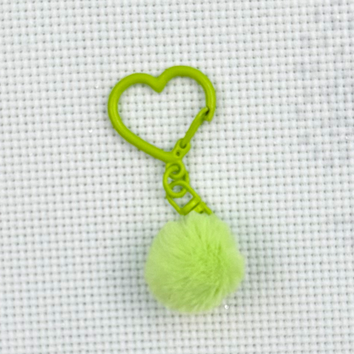 Fluffy Scissors Fob Accessory Charm with Heart Keychain Attachment