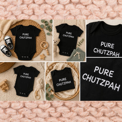 Pure Chutzpah Embroidered Baby Bodysuite