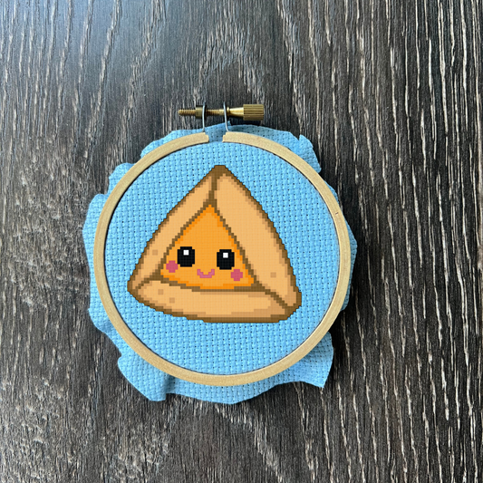 Apricot Hamantaschen Cross-Stitch Pattern PDF Download