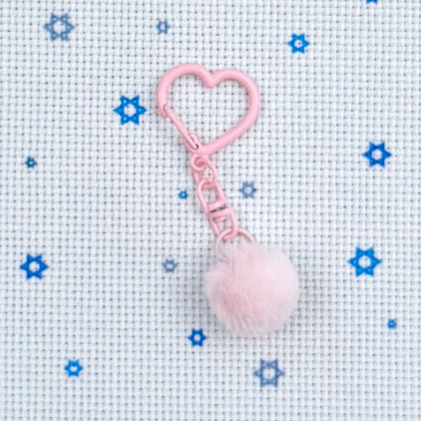 Fluffy Pom-Pom Scissor Fob Charm