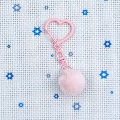 Fluffy Pom-Pom Scissor Fob Charm
