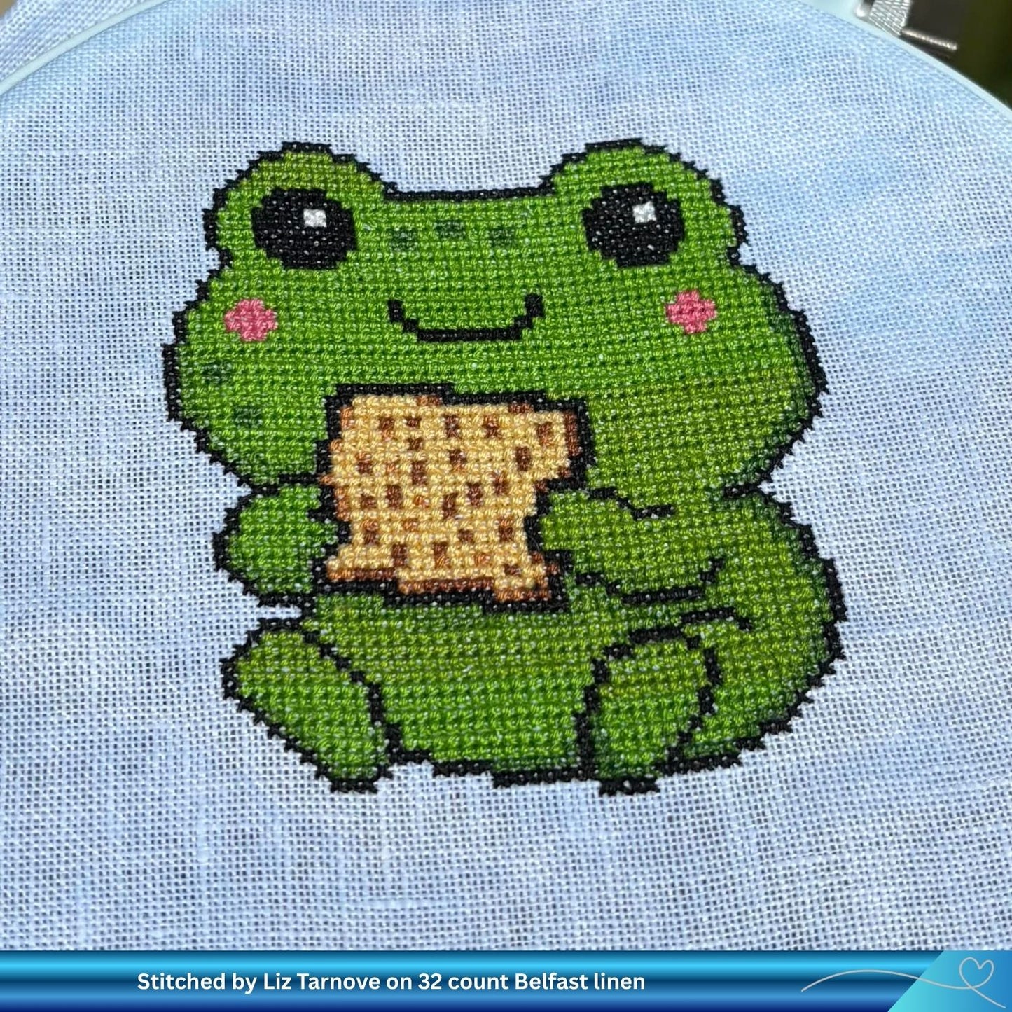 Moishe Passover Frog Cross-Stitch Pattern PDF