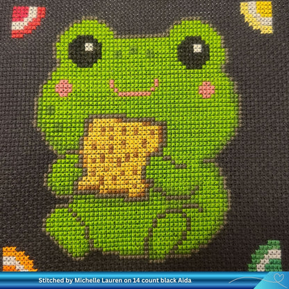 Moishe Passover Frog Cross-Stitch Pattern PDF