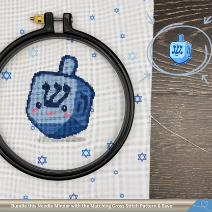 Hanukkah Dreidel Needle Minder: Needlecraft Accessory